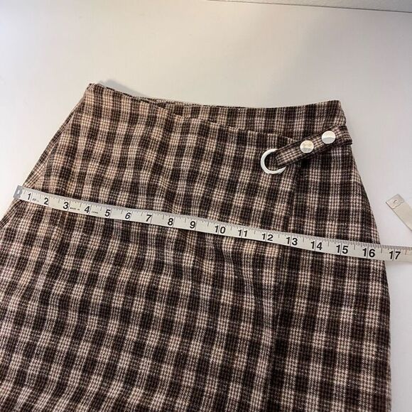 Harper Plaid Brown Mini Skirt Size XS - Picture 11 of 11